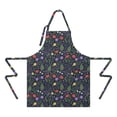 thumbnail image 2 of Pioneer Flower Floral Print Pattern Apron for Women and Men, Cotton Linen Waterproof with Pockets, Adjustable, 33x27 Inch for Kitchen, Gardening, BBQ, Salon, 2 of 6