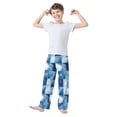thumbnail image 2 of FORMRS Boys Pajama Pants with Pockets Size 6-8Y Kids Lounge Sleep Bottoms, Blue Pattern, 2 of 8