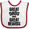 thumbnail image 3 of Inktastic Great Dads Have Great Beards Boys Baby Bib, 3 of 4
