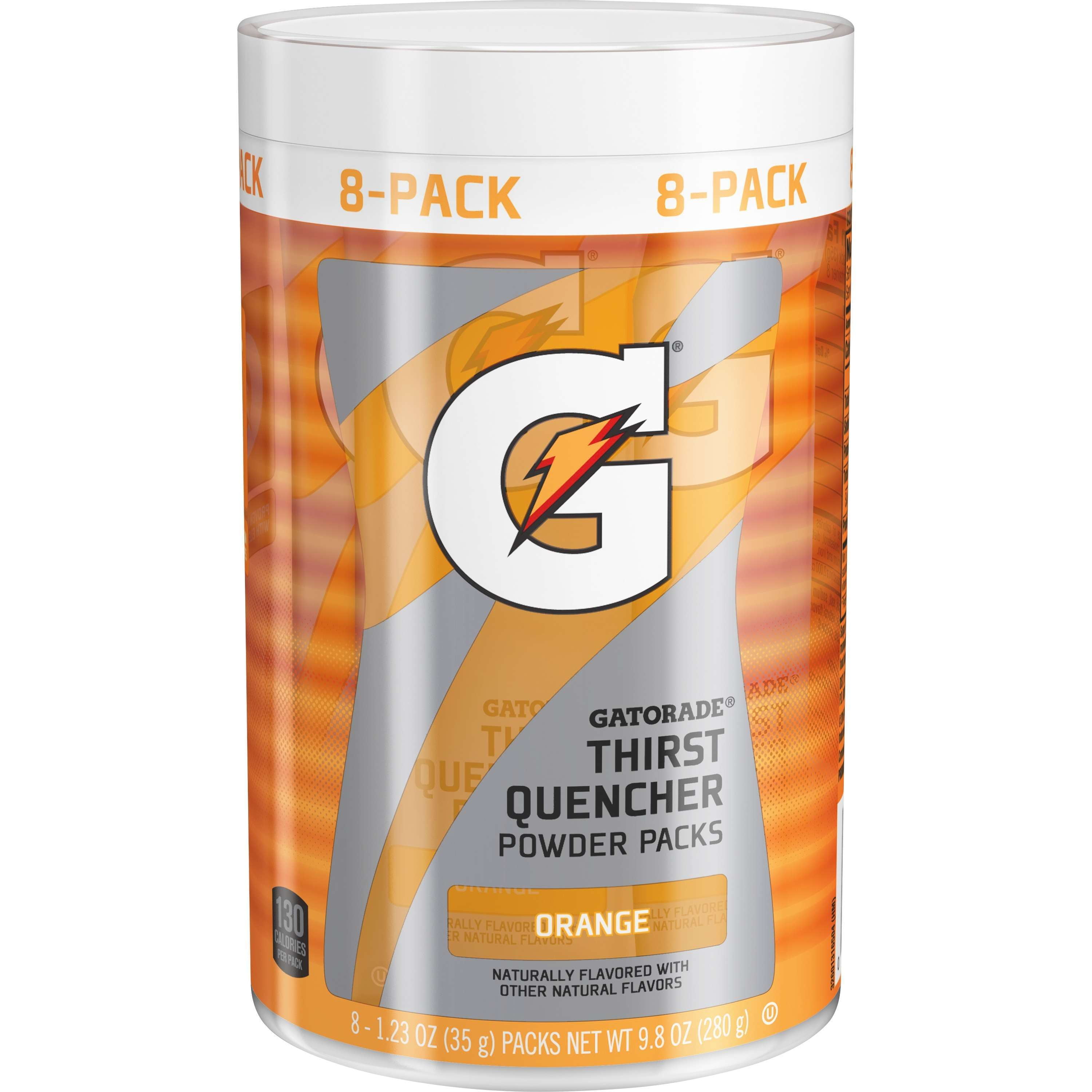 Gatorade Thirst Quencher Orange Drink Mix Powder Packs, 1.23 Oz., 8