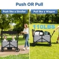 thumbnail image 3 of Tripland Wagon Stroller for Kids, 2-Seater All-Terrain Wagon with Canopy,Pull & Push Handle,Gray, 3 of 11