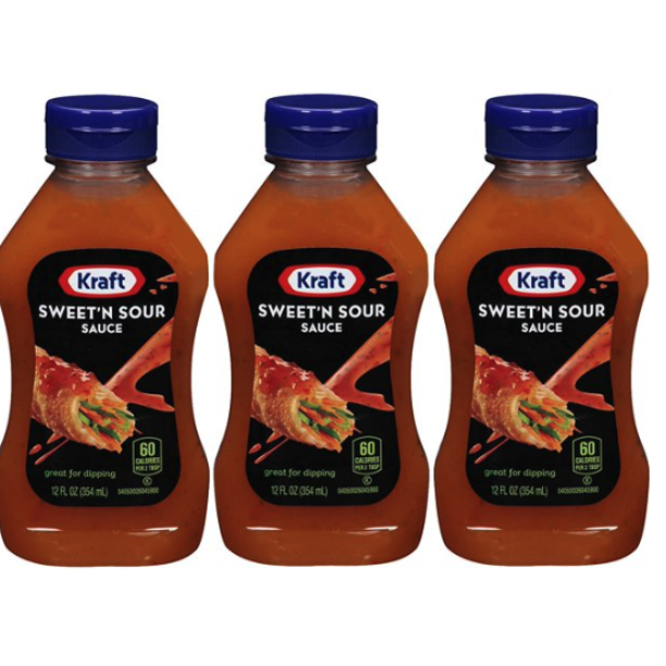 Kraft, Sweet & Sour Sauce, 12Oz Squeeze Bottle (Pack Of 3)