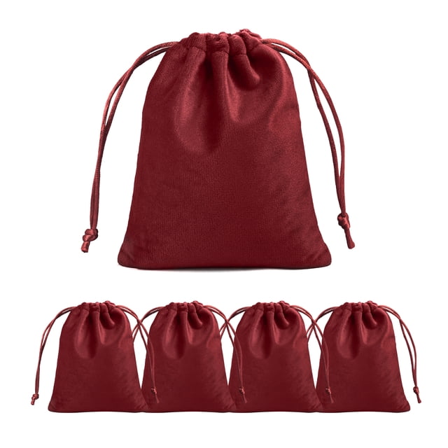 TOPTIE 50 Pcs Sacs à Bijoux en Microfibre, Sacs Cadeaux à Cordon avec Peluche Ultra Douce