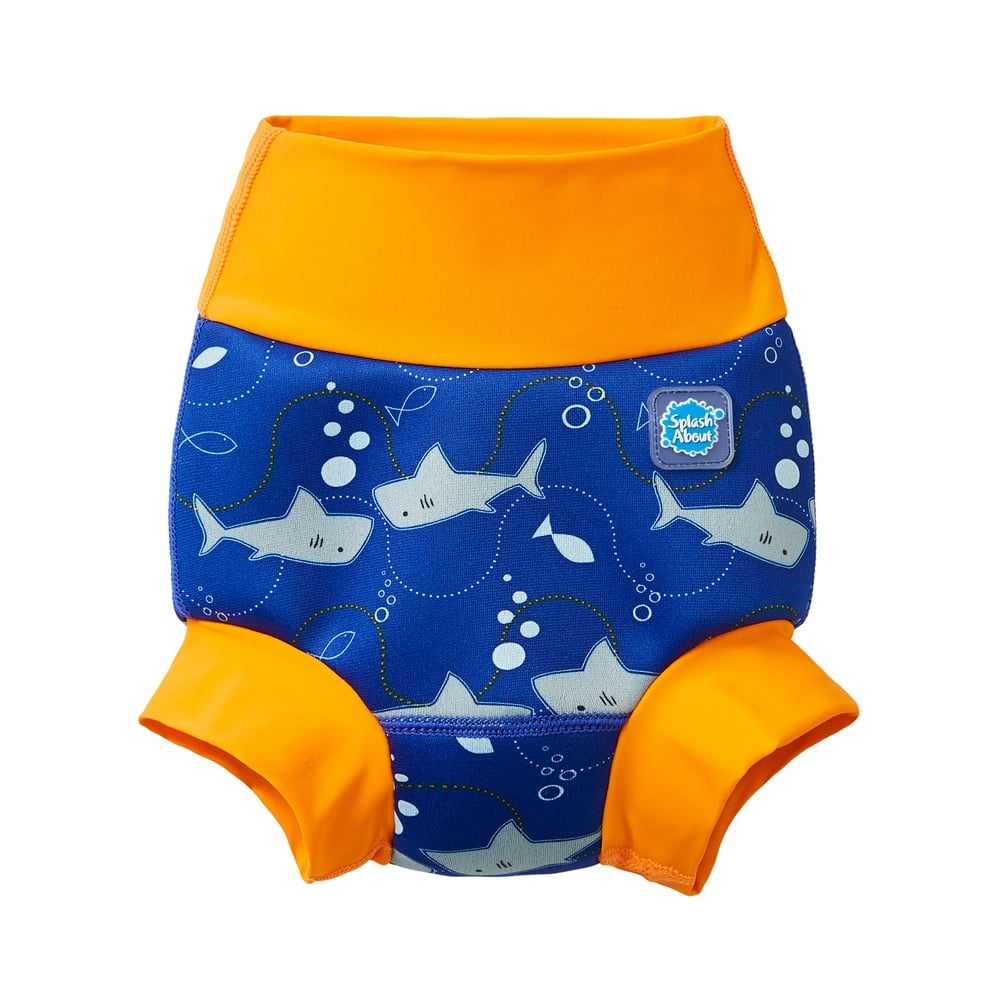 Splash About New Improved Happy Nappy Swim Diaper Shark Orange Size XXL