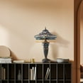 thumbnail image 5 of River of Goods Victorian Tiffany Style Stained Glass 27.5" Double Lit Table Lamp, 5 of 5