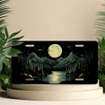 thumbnail image 6 of 1 Pcs 2D Flat License Plate Covers & Frames, Night Landscape with Moon For Decorative Front, Waterproof For Decoration Aluminum License Plate Covers & Frames Cover For Men Women, 12" X 6", 6 of 7