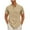 Khaki, variant on Chiccall Mens Button Cotton Linen Shirts Summer Fashion Short Sleeve Casual Solid Blouse Tops Khaki