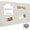 Grey, variant on Large Bulletin Board - Foldable 96x48 Inches Cork Board Alternative with 20 Push Pins and 237 Pcs Glitter Letters, 8' x 4' Self-Adhesive Felt Bulletin Board for Wall, Home Office Decor Grey,96" x 48"
