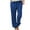 Blue, variant on lmcalzta High Waisted Jogger Pants Women Drawstring Linen Pants Casual Lightweight Trousers with Pockets