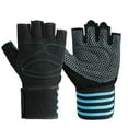 thumbnail image 1 of Sports Gloves Anti-skid Wear-resistant Soft Unisex Body Building Training Sports Mitten for Adult, 1 of 8