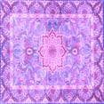 thumbnail image 1 of Ahgly Company Indoor Square Medallion Purple Traditional Area Rugs, 3' Square, 1 of 4