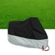 thumbnail image 3 of Funda impermeable para motocicleta, resistente al agua, a la lluvia, a los rayos UV y transpirable para exterior e interior con bolsa de almacenamiento, talla M (negra y plateada), 3 of 7