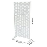 Miumaeov Outdoor Privacy Screens Decorative Privacy Screen with Stand Free Standing Decor Metal Privacy Screen for Balcony Patio Garden Backyard Porch Metal Divider