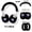 black 3-piece set, variant on Headphone Protection Set ForSony WH-1000XM Series, Joker Expression Silicone Cover & Ear Pad Covers for XM6/XM5/XM4/XM3