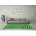 thumbnail image 3 of Ahgly Company Indoor Round Checkered Emerald Green Modern Area Rugs, 8' Round, 3 of 4