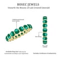 thumbnail image 5 of Rosec Jewels Certified Lab Grown Emerald Eternity Ring for Women - AAAA Quality Emerald Band Ring - Ready to Gift for Anniversary, 14K Yellow Gold, US 11.00, 5 of 6
