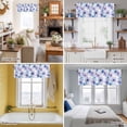 thumbnail image 5 of Blue Purple Valance Curtain Flowers Pansy Watercolor Gradient Plant Petals Window Valances Rod Pocket Short Curtains Window Treatments for Kitchen Bedroom Bathroom Laundry 56" x 16", 5 of 9