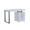 thumbnail image 2 of Brassex Inc Desk with Storage, White, 2 of 3