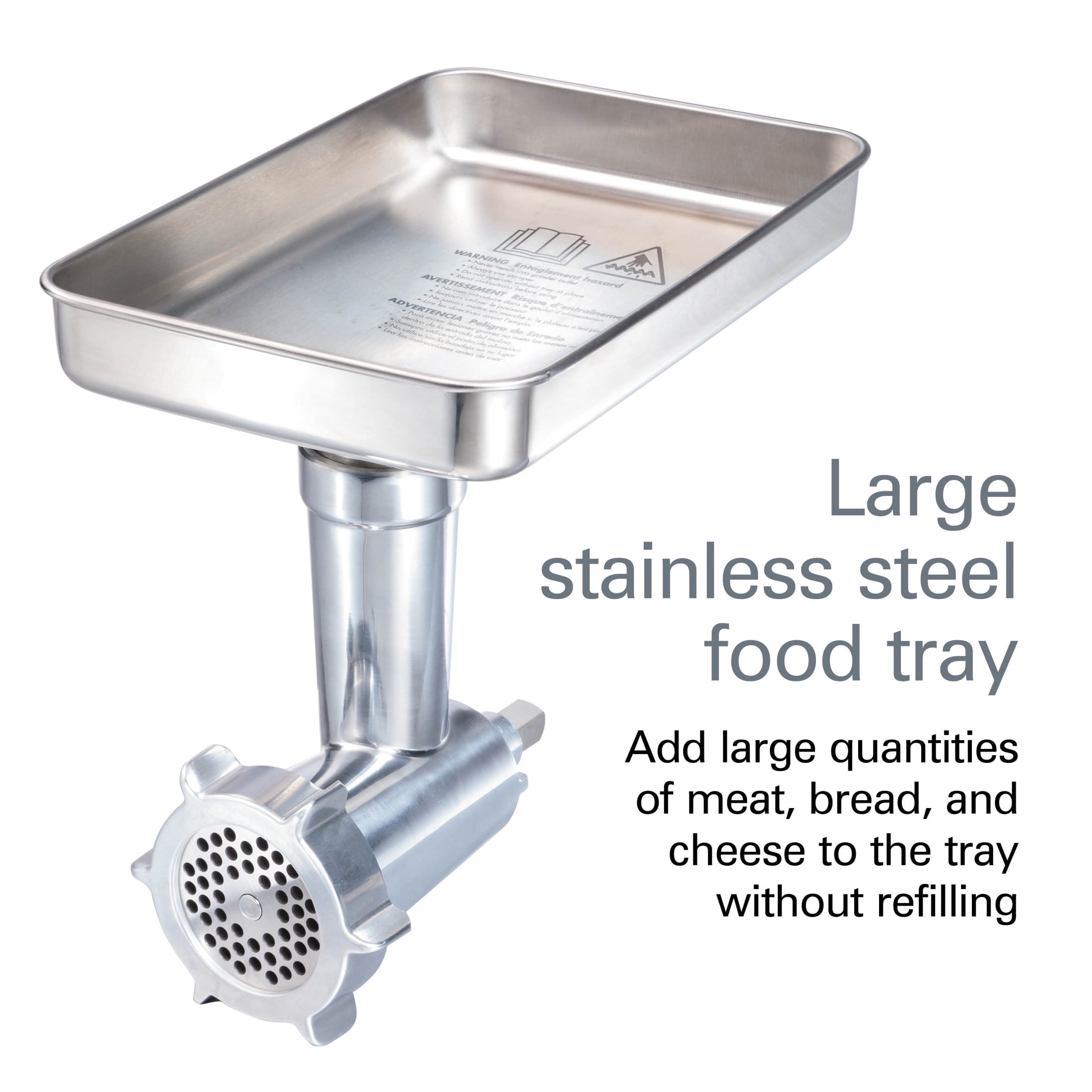 Hamilton Beach Professional Stand Mixer Specialty Attachment, All-Metal Meat and Food Grinder Attachment Set