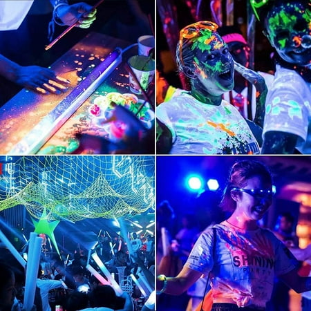 

200W Led Black Lights Black Lights Flood Light With Plug Ip66 Waterproof Black Light For Dance Party Glow in the Dark Stage Lighting Body Paint Fluorescent Sign Neon Glow Dance Party