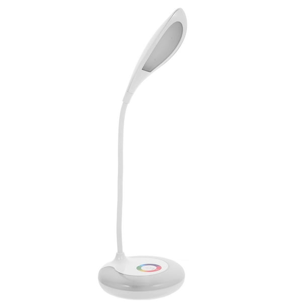 Lámpara de escritorio con control táctil, lámpara de mesa regulable con puerto de carga USB y luz RGB