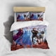 thumbnail image 3 of Disney Cartoon Frozen Elsa Print Three Piece Bedding Set Cover Set With Pillowcase Children or Adults King Queen Full Twin Size, 3 of 5