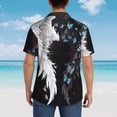 thumbnail image 3 of Lsque Butterfly Angel Wings Art pattern Hawaiian Shirt for Men, Unisex Summer Beach Casual Short Sleeve Button Down Shirts-XX-Large, 3 of 9