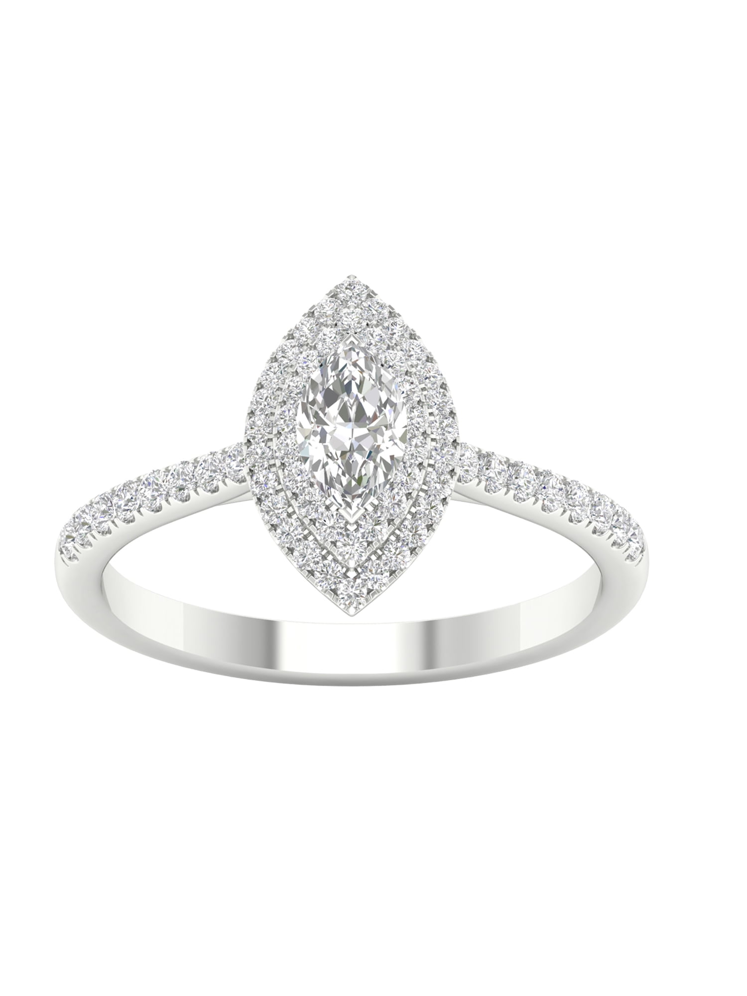 double halo marquise engagement ring