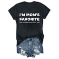 thumbnail image 5 of MEICHEN I'm Mom's Favorite Print Shirt Mother's Day T Shirts for Women Summer Fashion Clothing Tops, 5 of 6