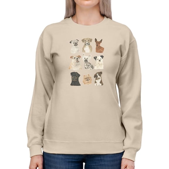 Doggos And Puppers I Sweatshirt Women -June Erica Vess Designs, Female 5X-Large