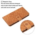 thumbnail image 6 of Feishell Flip Case Compatible with Samsung Galaxy A14 5G,Wallet Case with Card Holder Stand PU Leather Embossed Pattern Slim TPU Bumper Shockproof Magnetic Clasp Folio Phone Cover,Brown, 6 of 9
