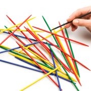 Schylling Pick Up Sticks Game for Classic Family Fun, Packaged in Wood Storage Box with Sliding Lid, Ages 7 and Up, 10