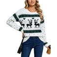 thumbnail image 2 of Sweaters for Women Trendy Ugly Christmas Sweater Crewneck Long Sleeve Knitted Pullover Sweaters Shermie, 2 of 6