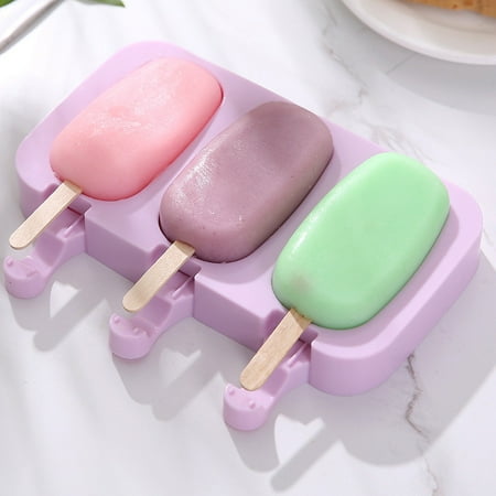 

Sunhillsgrace3 Cell Ice Cream Maker Lolly Mould Tray Kitchen Frozen Ice Cream DIY MoldKitchen Cleaning Supplies