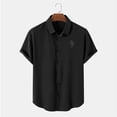 thumbnail image 2 of adviicd Short Sleeve Button Up Shirts For Men Men's Bahama II UPF 30 Short Sleeve PFG Fishing Shirt Black XL, 2 of 3