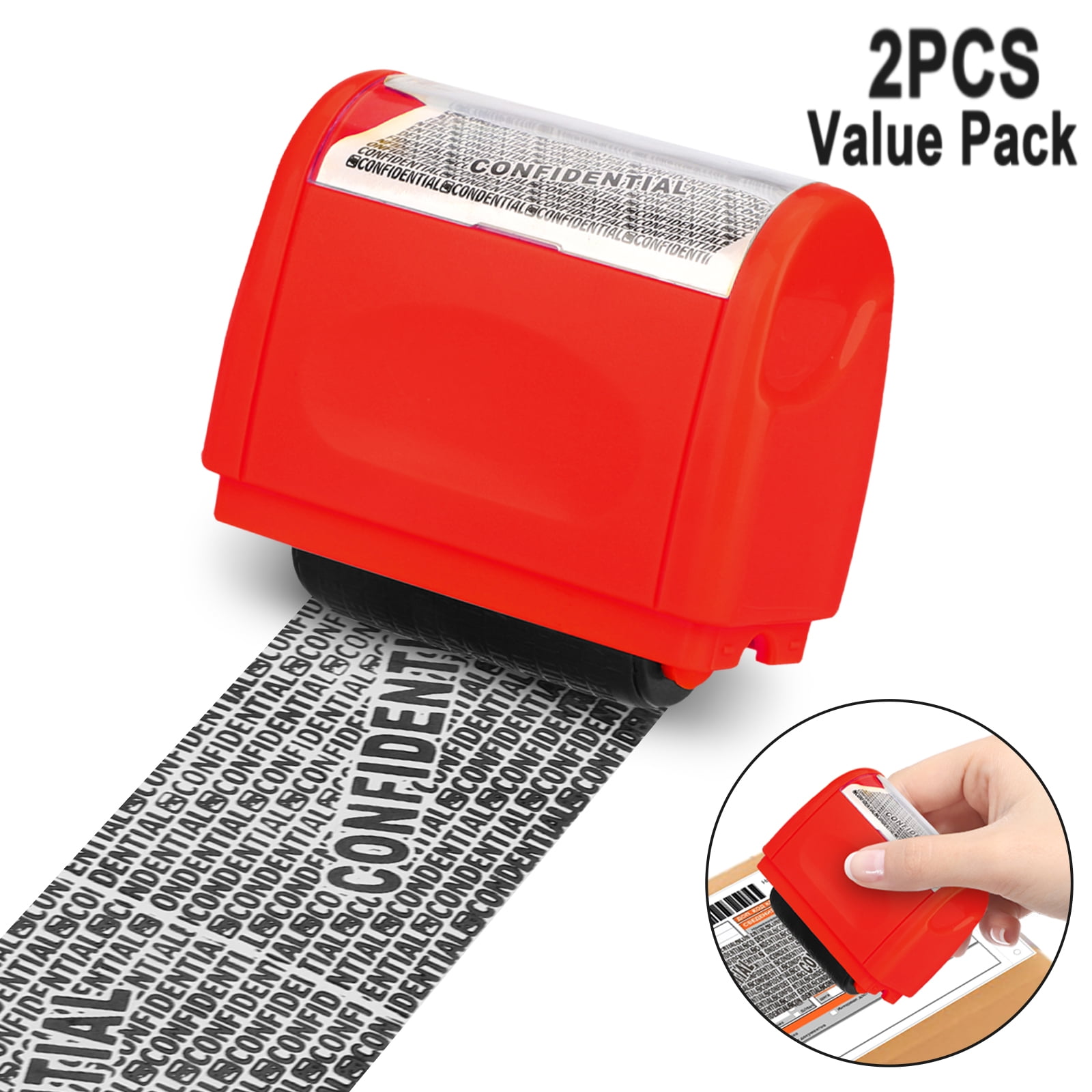 Mini Roll Pad Identity Theft Protection Roller Stamp-Security Safety Blackout 