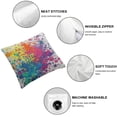 thumbnail image 4 of Acheng  Splash Ink Graffiti Throw Pillow Set of 2 Cushion Covers Color Background of Paint Splashes Decorative Square Accent Pillow Case White, 4 of 6