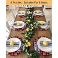 thumbnail image 4 of 15 Inch Round Placemats Set of 6, Christmas Snowflakes Non Slip Heat Insulation PP Table Mats, Winter Gingerbread Man Xmas Tree Plaid Washable Place Mats for Kitchen Dining Party Table Decor, 4 of 7