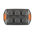 thumbnail image 2 of Rachael Ray Yum-o Nonstick 6 Cup Muffin Pan in Gray and Orange, 2 of 5