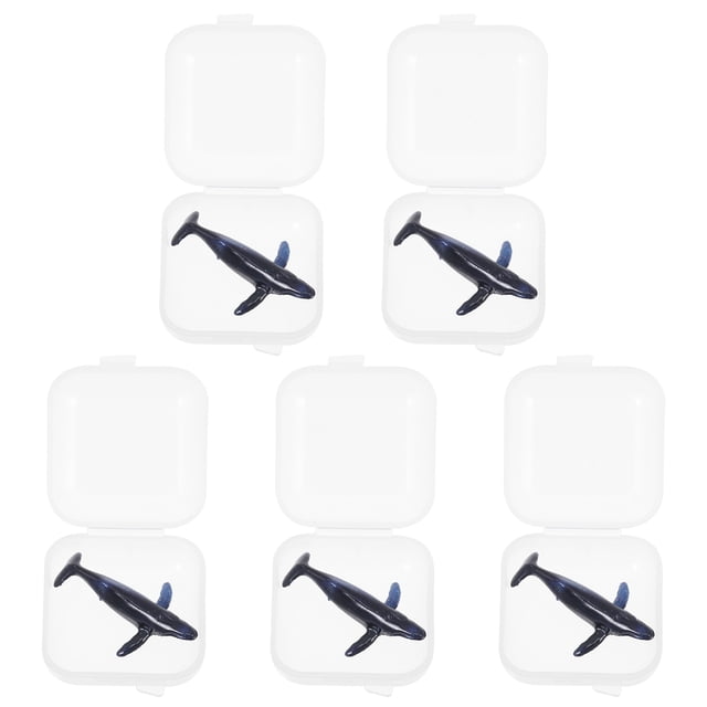 5Pcs Silicone Whale Models Epoxy Landscape Filling Material 3D Mini Whales