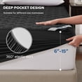 thumbnail image 5 of BEDLORE Waterproof Mattress Protector, Full Size Mattress Cover with Deep Pocket 6-18 Inches, Soft Comfortable Bed Protector Machine Washable (Black), 5 of 10