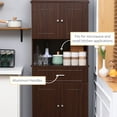 thumbnail image 5 of HOMCOM 72" Kitchen Buffet with Hutch, Freestanding Pantry Cabinet with Utility Drawer, 2 Door Cabinets, Adjustable Shelves and Countertop, Brown, 5 of 9