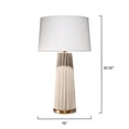 thumbnail image 3 of Jamie Young Co Pleated Ceramic Table Lamp in Cream, 3 of 6