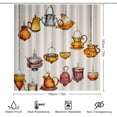 thumbnail image 2 of Modern Teacups 4 Pcs Shower Curtain Sets with Non-Slip Rugs Toilet Lid Cover and Bath Mat, Modern Simple Luxury Cup Bathroom Decor Set Waterproof Shower Curtains with 12 Hooks, 2 of 8