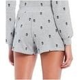 thumbnail image 2 of P.J. Salvage Womens Skulls With Heart Eyes Pajama Shorts, Grey, Small, 2 of 2