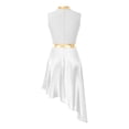 thumbnail image 4 of renvena Tunique de Danse Asymétrique pour Femmes Sans Manches avec Patchwork Métallique Blanc m, 4 of 7