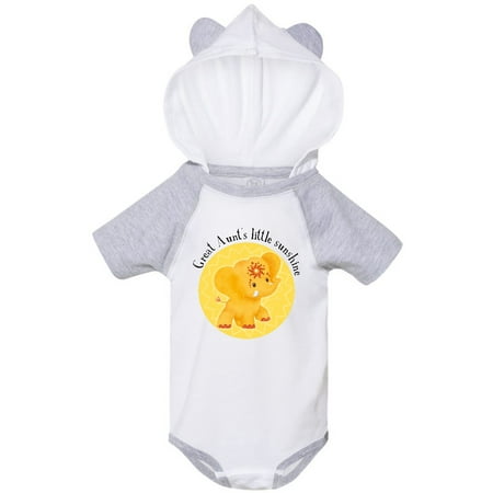 

Inktastic Great Aunts Little Sunshine Yellow Elephant Etana Cute Gift Baby Girl Bodysuit