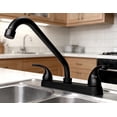thumbnail image 5 of RV Camper Kitchen Sink Faucet, 8 Inch Centerset 2 Handles Design, High Arc 360° Swivel Spout, Compatible with 8in 2/3 Holes Sinks for Motorhomes, Travel Trailers & Mobile Kitchens, 5 of 10