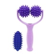 thumbnail image 1 of Rodillo de masaje multifuncional portátil para , práctico masaje manual de mano para espalda, cuerpo completo, piernas, pies y cuello. Púrpura, 1 of 8