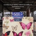 thumbnail image 3 of Bathroom Scale, Highly Accurate Digital Body Scale,Precisely Measures Weight up to 400 lbs-Beautiful Pink And Red Butterflies On Paper, 3 of 4